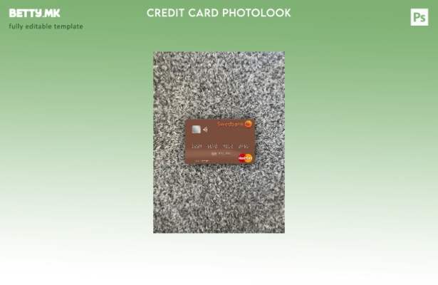 модерен стил Шведска Swedbank Mastercard photolook преден шаблон