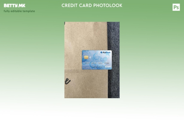 модерен стил на Босна и Херцеговина Ата банка виза картичка photolook пред шабло