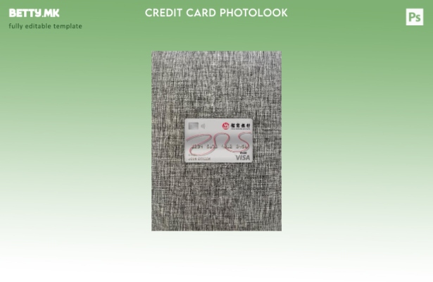модерен стил на Кина трговци банка виза дебитна картичка photolook пред шаблон