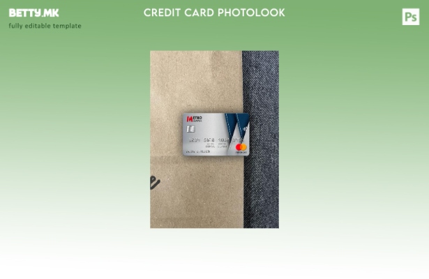 модерен стил на Обединетото Кралство Metro Bank Mastercard photolook преден шабл