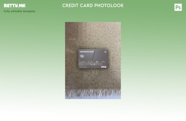 модерен стил на САД Ameriprise банка виза картичка photolook пред шаблон