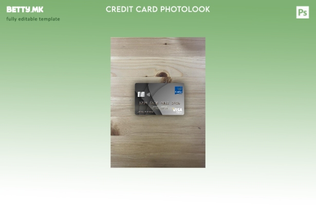 модерен стил на САД Indiana Centier банка виза платина картичка photolook преден