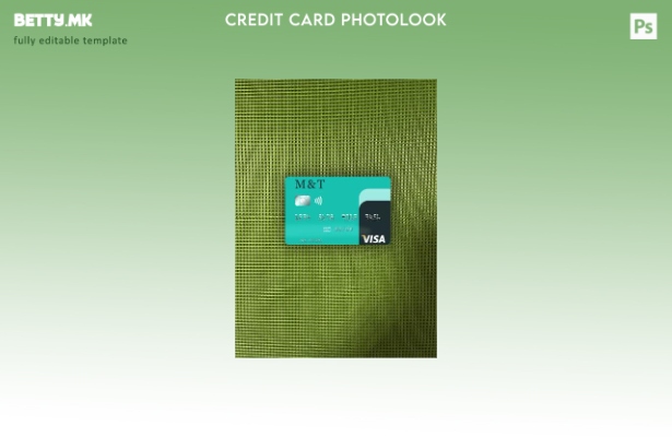 модерен стил на САД M&T банка виза картичка photolook пред шаблон