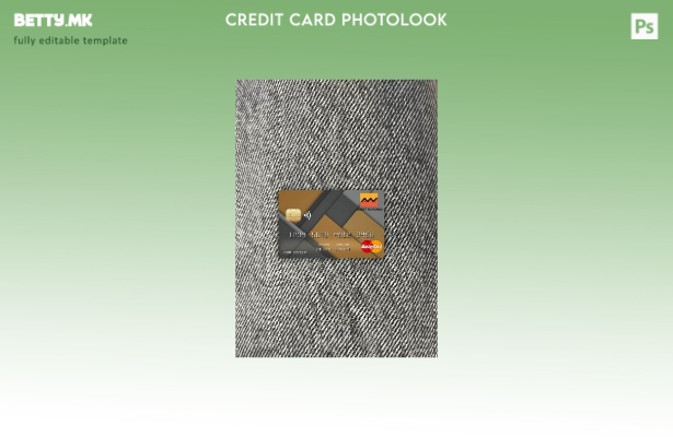 модерен стил на предниот шаблон за мастер карта за фото изглед на кредитна банка