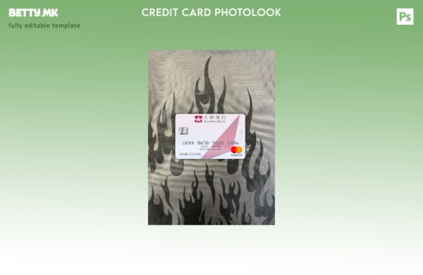 модерен стил на предниот шаблон за мастер картички со фото изглед на Хонг Конг Д