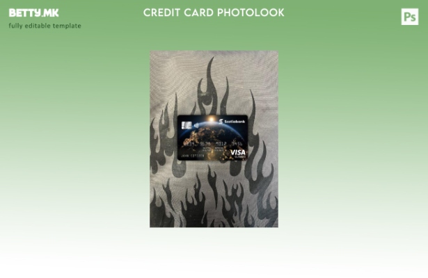 модерен стил на предниот шаблон за преглед на класична картичка за виза на Хонг