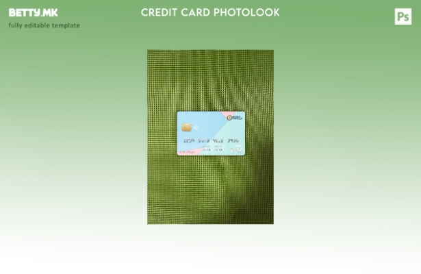 модерен стил на предниот шаблон за фотографски изглед на банкарска виза картич 2