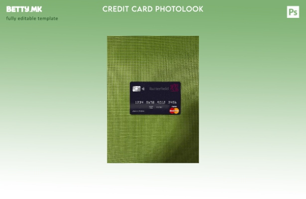 модерен стил на предниот шаблон за фото изглед на главната картичка на банката Б