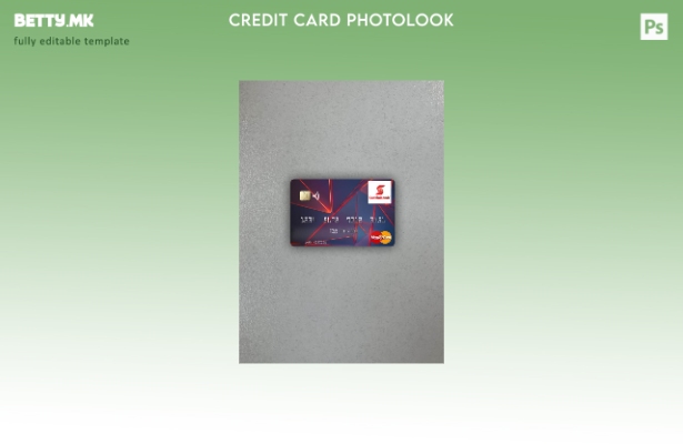 модерен стил на предниот шаблон за фото изглед на мастер карта на Банката на Нов