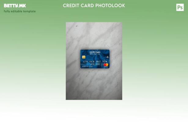 модерен стил на предниот шаблон за фото изглед на мастер карта на централната ба