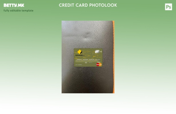 модерен стил на предниот шаблон за фото изглед на мастер картичка на банката на