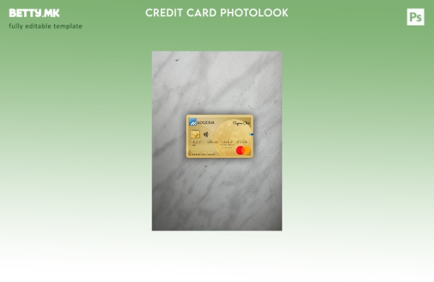 модерен стил на предниот шаблон за фото изглед на Mastercard Bank Sogexia во Лук