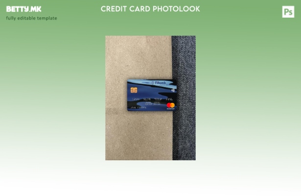 модерен стил на Guinea Fibank mastercard photolook преден шаблон