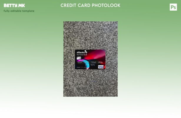 модерен стил Algeria Banque AlBaraka Algérie виза картичка photolook преден шабл