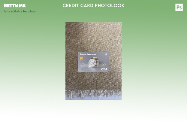 модерен стил Angola Banco Prestigio, S.A. шаблон за фото изглед на виза картичка