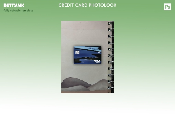 модерен стил Guinea Fibank visa класичен шаблон за фотографски изглед на картичк