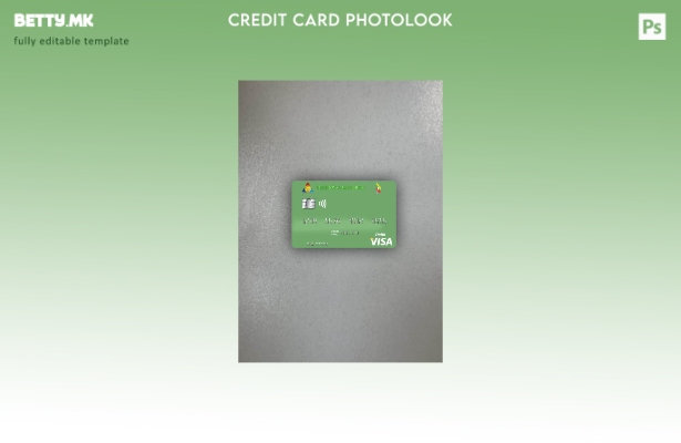 модерен стил Myanmar Innwa Bank Limited, преден шаблон за фото изглед на виза де