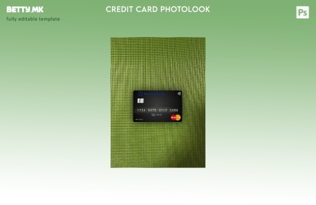 модерен стил Panama Banco General Mastercard photolook преден шаблон