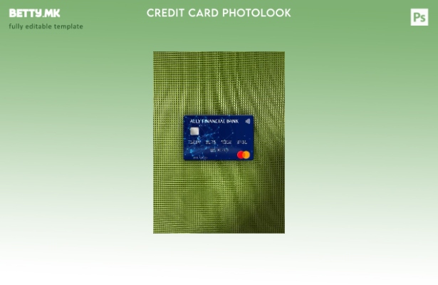 модерен стил USA Ally Financial Bank шаблон за мастер картички со фото изглед на