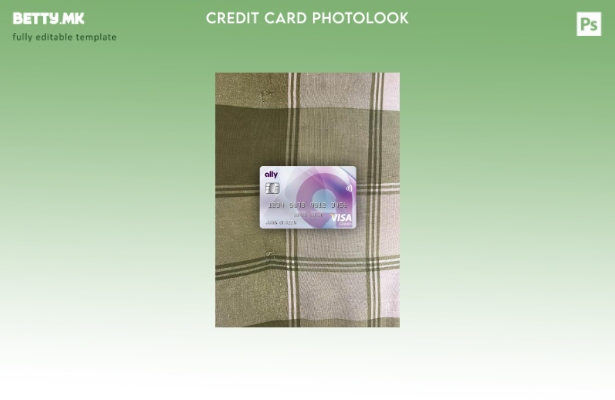 модерен стил USA Ally bank visa шаблон преден шаблон за класичен фото изглед на