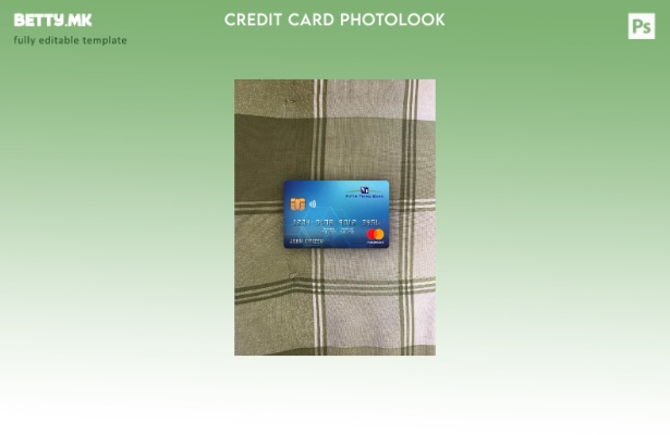 модерен стил USA Fifth Third Bank Mastercard photolook преден шаблон