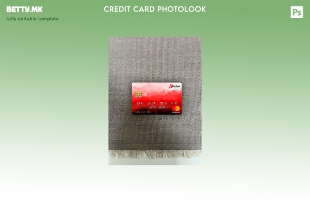 модерен стил USA Texas Point Credit Union преден шаблон за мастер карта со фото