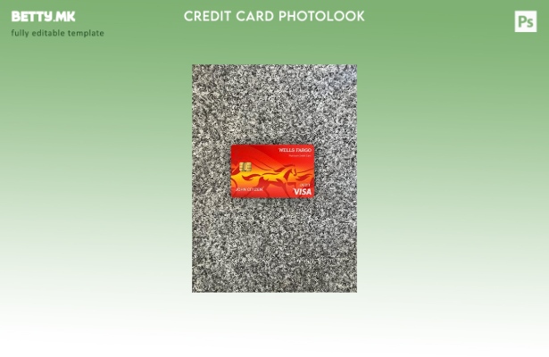 модерен стил USA Wells Fargo банка виза дебитна картичка верзија photolook преде