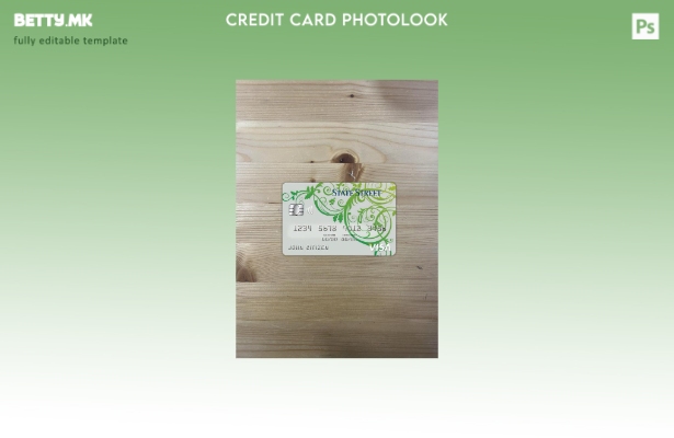 модерен стил, преден шаблон за фотографски изглед на банкарска виза картичка ули