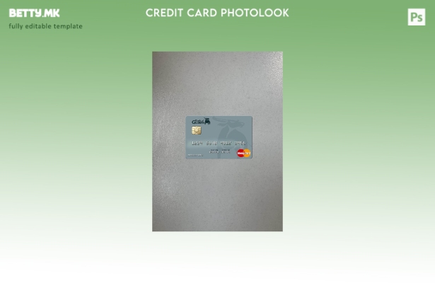 модерен стил, преден шаблон за фотографски изглед на мастер карта на Банката на