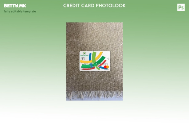 модерен стил, преден шаблон за фото изглед на мастер картичката банка на банката