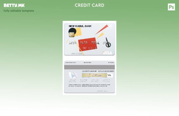 Модерен стил Авганистан Нова шаблон за виза на банката Кабул