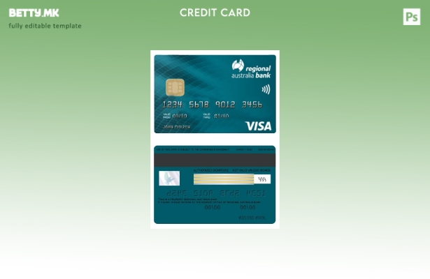 Модерен стил Австралија Шаблон за виза за регионална банка