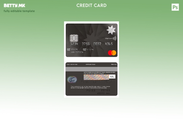 Модерен стил Австралија National Australia Bank Limited шаблон за мастер картичк