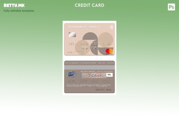 Модерен стил Аргентина Нова банка на Санта Фе мастер картички шаблон