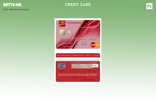 Модерен стил Бахамите Прва Карибите Шаблон за мастер картички меѓународна банка