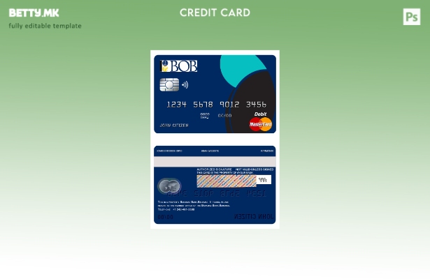 Модерен стил Бахамската банка на Бахамите шаблон за мастер картички