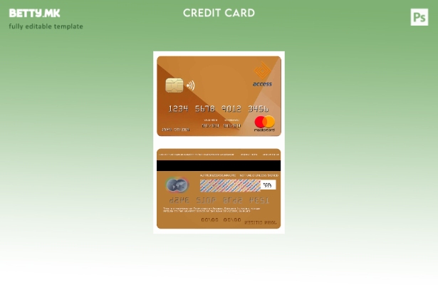 Модерен стил Бурунди Пристапете ја шаблонот за мастер картички на банката