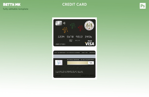 Модерен стил Бутан Шаблон за виза картичка Бутан на националната банка