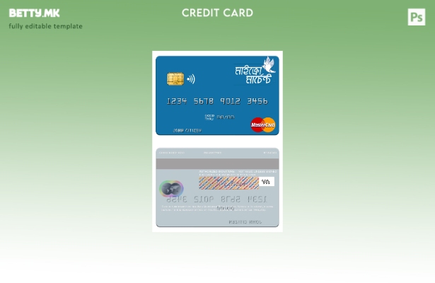 Модерен стил Вануату Азија трговска банка Limited шаблон мастер картички