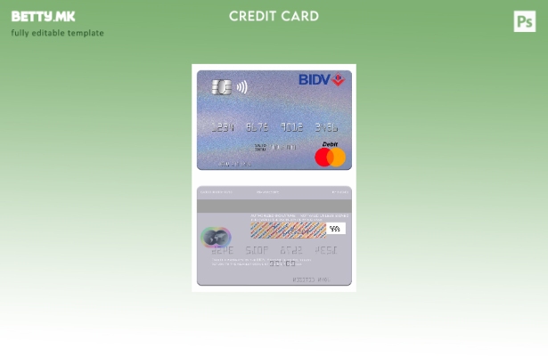 Модерен стил Виетнам BIDV мастер картички шаблон
