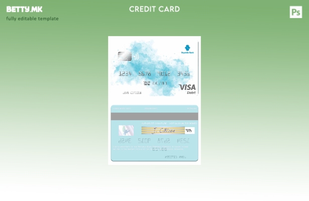 Модерен стил Гренада Република Банка Гренада шаблон за виза дебитна картичка