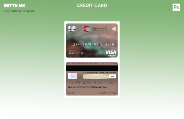 Модерен стил Екваторијална Гвинеја CCEI банкарски виза шаблон електронска картич