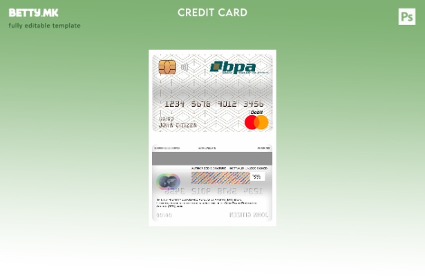 Модерен стил Куба Банко Популарен де Ахоро (BPA) шаблон за основна дебитна карти