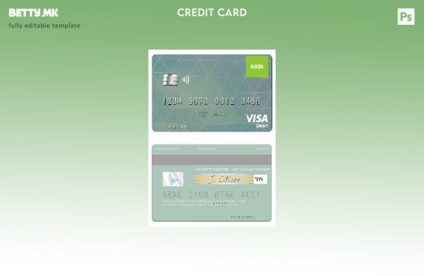 Модерен стил Латвија SEB банка шаблон виза дебитна картичка