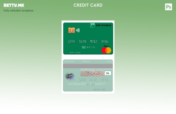 Модерен стил Мавританија BNP Paribas шаблон мастер картички