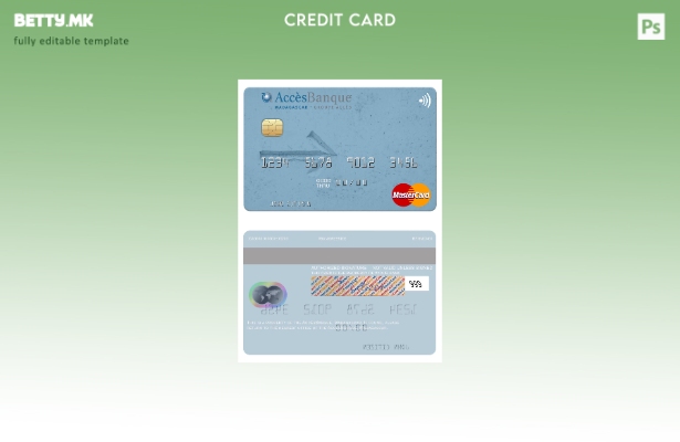 Модерен стил Мадагаскар AccèsBanque шаблон за мастер картички