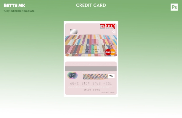 Модерен стил Македонија шаблон за мастер картички ТТК Банка АД Скопје