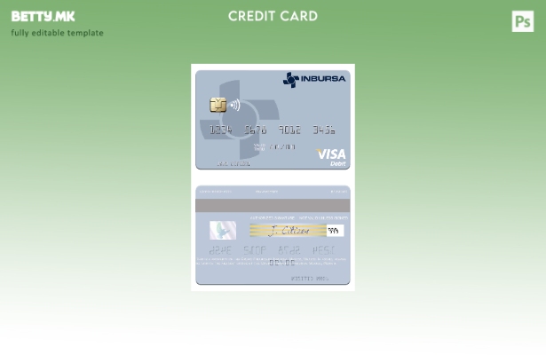 Модерен стил Мексико Групо Финансиеро Инбурса шаблон за виза дебитна картичка