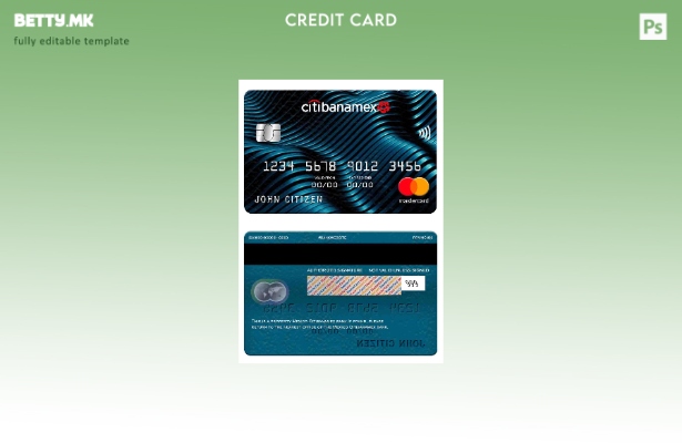 Модерен стил Мексико Ситибанамекс шаблон за банкарска мастеркард