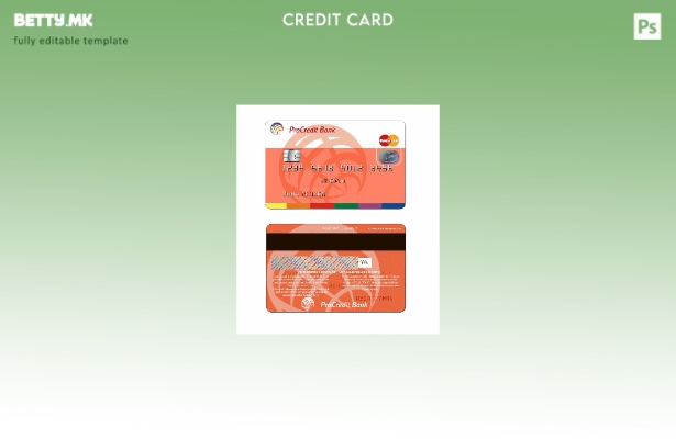 Модерен стил Молдавија ПроКредит банка Мастеркард шаблон